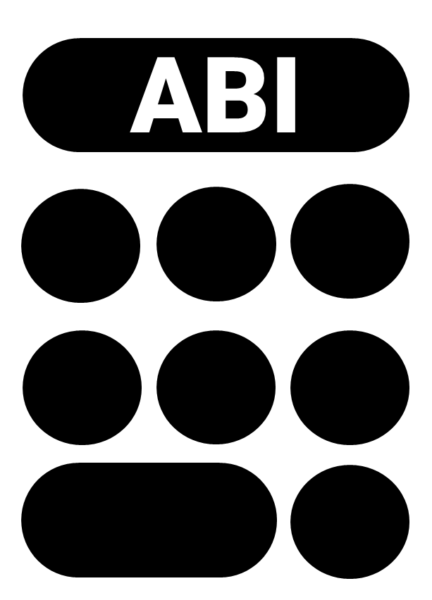 Ein abgewandelter, simpel in Schwarz-Weiß gehaltener Taschenrechner, welcher als Logo für die Projektgruppe des Abirechners fungiert