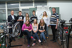 Teilnehmer des Projektes Fahrradwerkstatt
